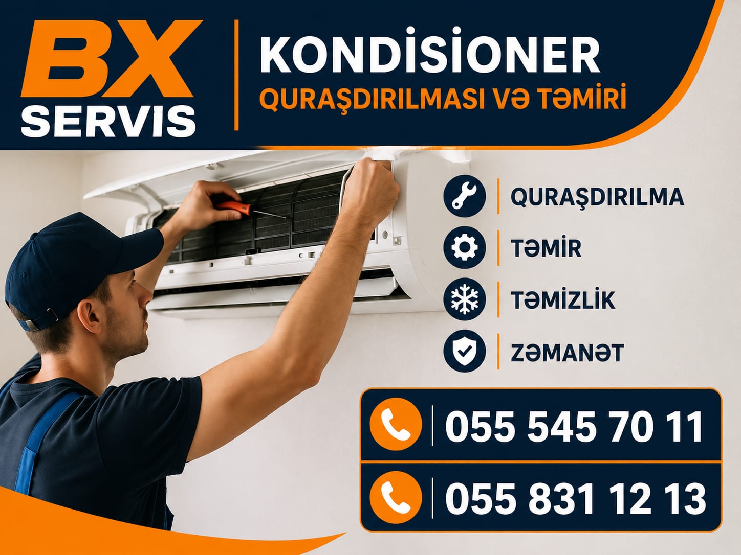 Kondisioner quraşdırılması və təmiri